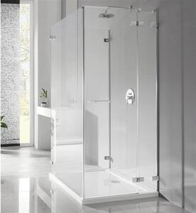 Perete lateral pentru cabină duș Euphoria S2, 100x200 cm, sticlă securizată transparentă, profil crom