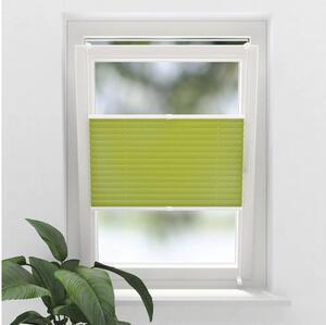 Jaluzea plisată (plisse) Soluna tensionată lateral verde 40x130 cm