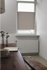 Jaluzea plisată (plisse) Soluna tensionată lateral taupe 40x130 cm