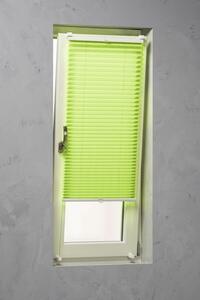 Jaluzea plisată (plisse) Soluna tensionată lateral verde 40x130 cm