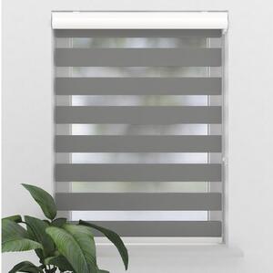Rulou dublu Soluna D-R4 gri 40x175 cm, casetă albă