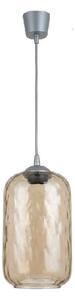 Brilagi -LED Lustra pe cablu R GLASS 1xE27/60W/230V diam. 14 cm argintiu/maro fumuriu