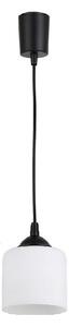 Brilagi - Lustră LED suspendată pe cablu RETRO GLASS 1xE27/60W/230V diam. 14 cm negru/alb