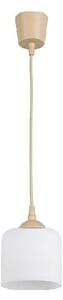 Brilagi - Pendul LED pe cablu RETRO GLASS 1xE27/60W/230V, diametru 10 cm, bej/alb