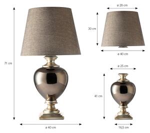 ONLI - Lampă de masă AMADEUS 1xE27/15W/230V gri