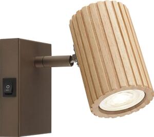 Brilliant - Aplica spot de perete LAKEWOOD 1xGU10/10W/230V maro