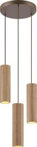 Brilliant - Lustră pe cablu LAKEWOOD 3xGU10/10W/230V, diametru 28 cm, maro