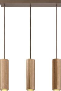 Brilliant - Lustră suspendată cu cablu LAKEWOOD 3xGU10/10W/230V maro