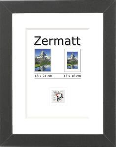 Ramă foto lemn Zermatt neagră 18x24 cm