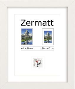 Ramă foto lemn Zermatt albă 40x50 cm