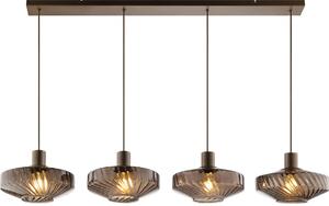 Brilliant - Lustru suspendat pe cablu LYN 4xE27/20W/230V maro/maro fumuriu