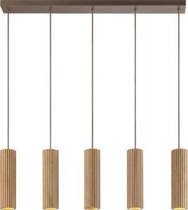 Brilliant - Lustra suspendată pe cablu LAKEWOOD 5xGU10/10W/230V maro