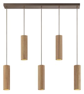 Brilliant - Lustra suspendată pe cablu LAKEWOOD 5xGU10/10W/230V maro