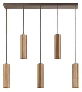 Brilliant - Lustra suspendată pe cablu LAKEWOOD 5xGU10/10W/230V maro