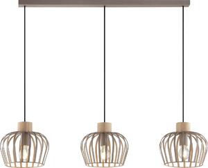 Brilliant - Lampă suspendată pe cablu NORDIC CAGE 3xE27/20W/230V bej