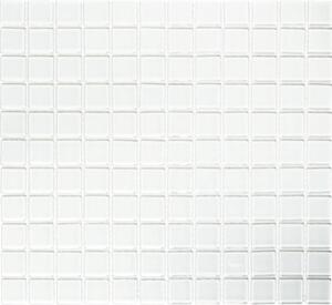 Mozaic piscină sticlă CM 4040 alb lucios 30,2x32,7 cm