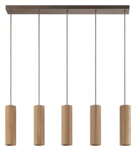 Brilliant - Lustra suspendată pe cablu LAKEWOOD 5xGU10/10W/230V maro