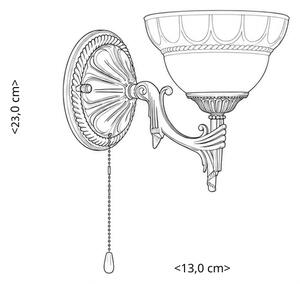 BRILAGI - Aplică de perete DAHLIA 1xE27/40W/230V alamă