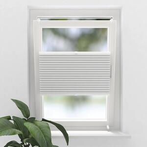 Jaluzea plisată celulară (plisse) Soluna cu tensionare laterală și efect de întunecare, alb, 50x130 cm