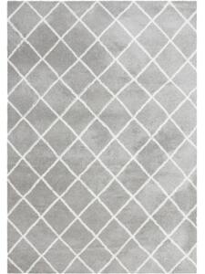 Covor Shaggy Solevito romburi gri 140x200 cm