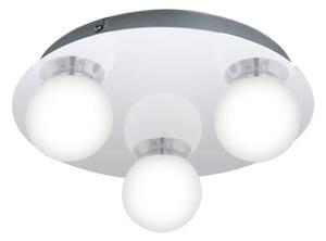 Plafonieră cu LED integrat Mosiano 3x3,3W 1020 lumeni, pentru baie IP44, crom/alb