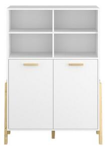 Biblioteca BELLE, alb, PAL laminat, 103x41x153 cm