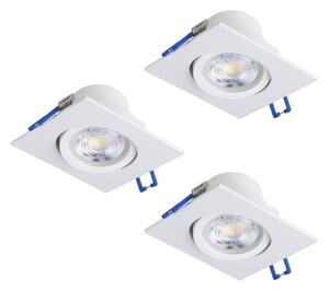 Eglo 902328-SET 3xLED corp de iluminat încastrat pentru tavan SALICETO LED/6,4W/230V 8,8x8,8cm alb