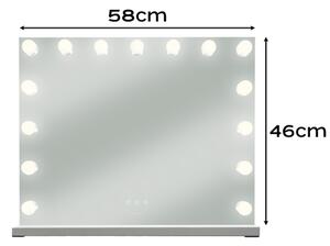 Oglindă cosmetică LED cu iluminare reglabilă - 58 x 46 cm