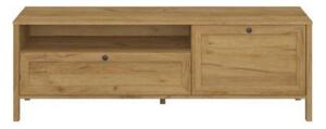 Comoda TV KLARK, stejar auriu, PAL laminat, 160x42x54 cm