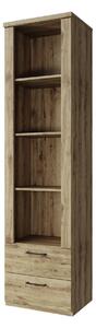 Biblioteca DOORSET, stejar navarra, PAL laminat, 55x41x210 cm
