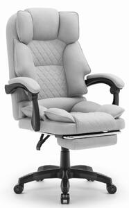 Scaun de birou ergonomic HC-1031 cu suport pentru picioare - gri