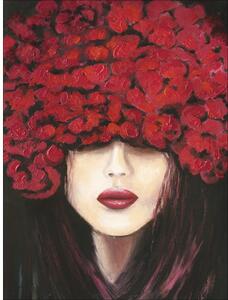 Tablou canvas Head with Flowers II 84x16 cm