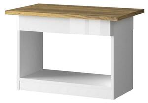 Masuta cafea TORINO, alb/stejar sonoma, PAL laminat, 75x45x50 cm