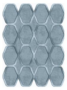 Covor, 160x230 cm, forma dreptunghiulara, poliester, albastru, ALN6001