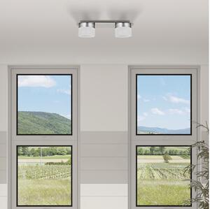 Aplică baie de tavan crom/alb cu LED integrat Azimech 2x6,5W 630 lumeni IP44
