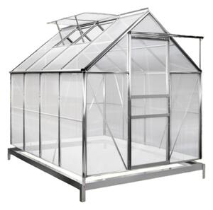 Sera de grădină din policarbonat cu bază M4, 250x190x195cm, transparent Gardebruk