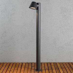 Konstsmide Lampă de trotuar Trieste din aluminiu, antracit, reglabil, Negru, Metal, Modern