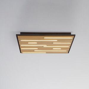 Q-Smart-Home Paul Neuhaus Plafonieră Q-Acoustic lemn 62 x cm, reglabil, Lemn, Camera de zi / sufragerie, Lemn, Modern