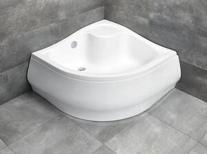Cădiță de duș semirotundă Radaway Korfu A 80x80x37 cm acril alb 4S88400-03