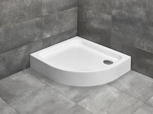 Cădiță de duș semirotundă Radaway Siros E 90x80x17 cm acril alb dreapta SBE9817-1R