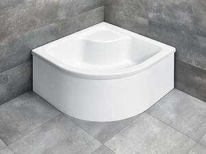 Cădiță de duș semirotundă Radaway Naxos A 80x80x41 mm acril alb SBA8841-1