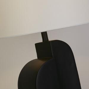 Searchlight Perth lampă de masă, alb/negru Înălțime 65 cm Material textil/rezină, Alb, Camera de zi / sufragerie, Țesătură / Textil