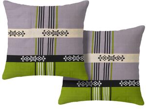 Set 2 bucati fete de perna decorative DANIELA 45x45 cm, verde