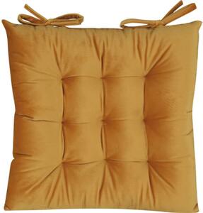 Pernă scaun Solevito Velvet galben 40x40 cm