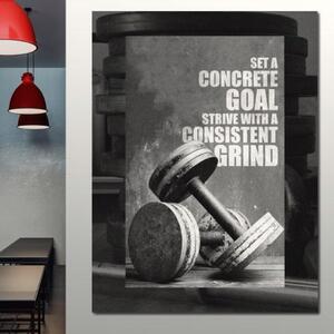 Tablou Canvas Premium LuxCanva® F1020, Putere Si Perseverenta , Rezistenta, Sport, Disciplina, Determinare, Antrenament, Living, Birou, Sala Sport