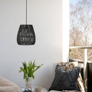 PR Home Saigon lampă suspendată de exterior negru Ø28cm cablu 2.5m, reglabil, Negru, Plastic