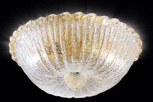 Novaresi Plafonieră Budino auriu transparent 30 cm, reglabil, Transparent, Camera de zi / sufragerie, Sticlă