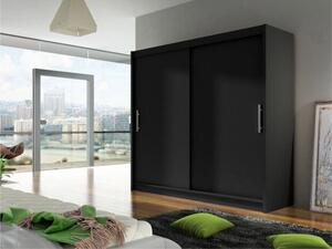 Dulap Closico 100Negru, 215x180x58cm, Uși dulap: Glisante