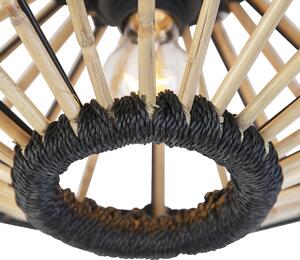 Plafoniera orientala bambus cu negru 46 cm - Evalin