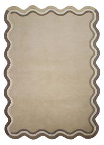 Covor în culoare naturală țesut manual din lână 120x170 cm Leo Scallop – Flair Rugs